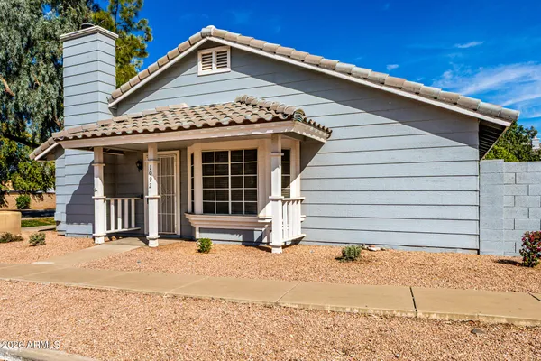 a view of a house with a patio