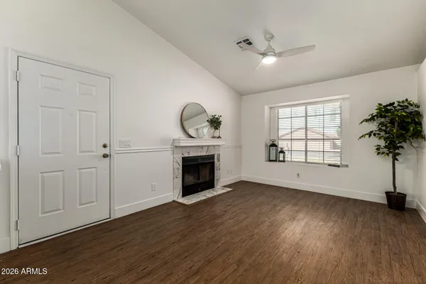 a front view of a house