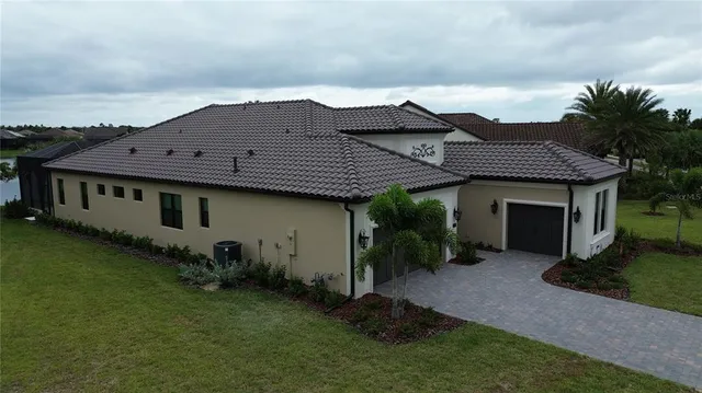 a view of a house with garden
