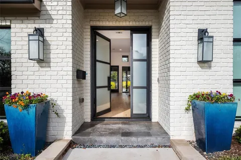 a view of a entryway door front of house