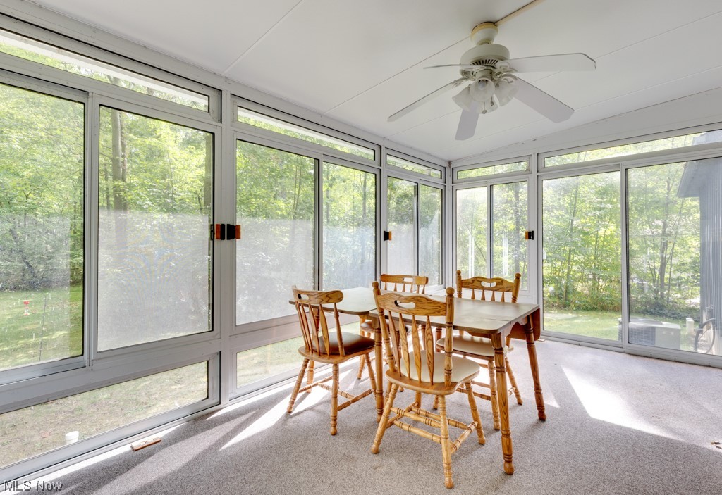 4616 Alliance Road Ravenna, OH 44266 - Photo 20 of 28 Sunroom featuring ceiling fan
