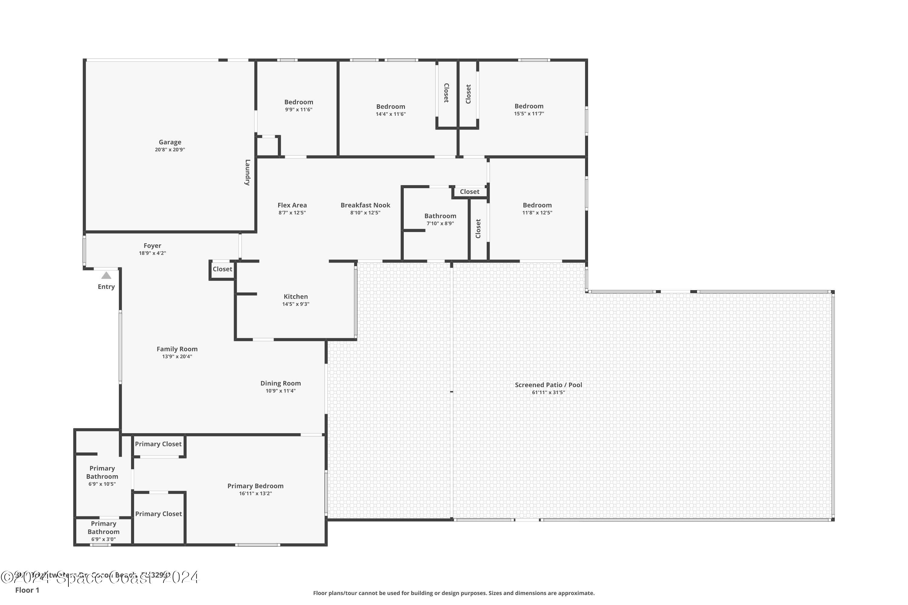 307 Brightwaters Drive Cocoa Beach, FL 32931 - Photo 45 of 45 Floor plan