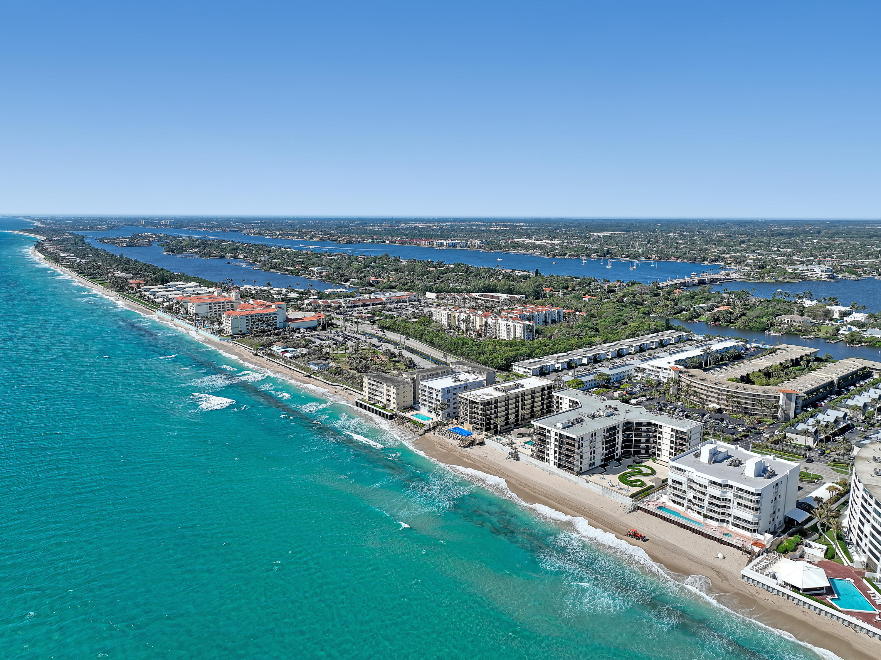 3610 South Ocean Boulevard, Unit 508 South Palm Beach, FL 33480 - Photo 18 of 65 an aerial view of residential houses with city view
