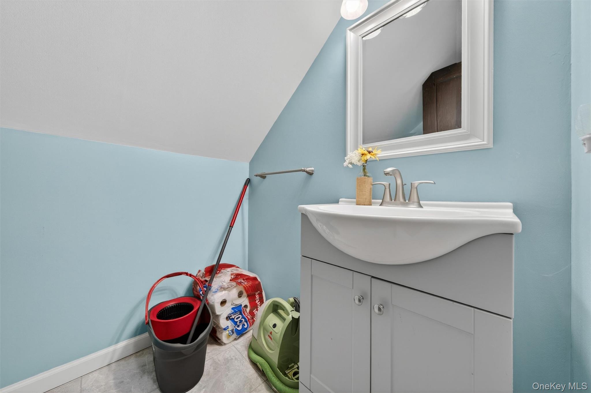 151 Laroe Road Chester, NY 10918 - Photo 30 of 43 a bathroom with a sink and a mirror