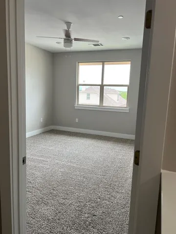 an empty room with a window