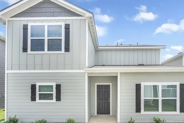 a front view of a house