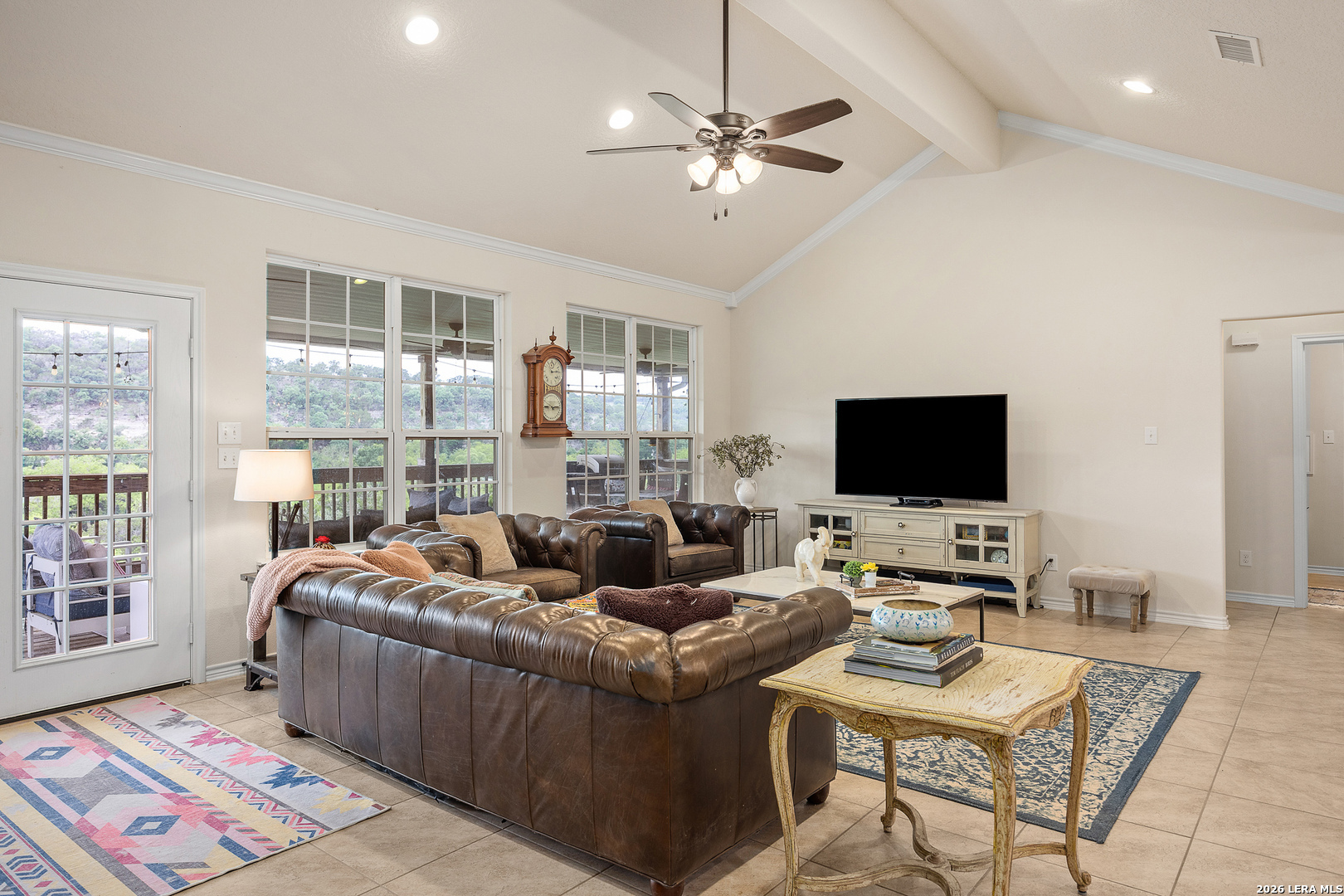 201 Cedar Cliff Loop West Hunt, TX 78024 - Photo 11 of 33 a living room with furniture and a flat screen tv