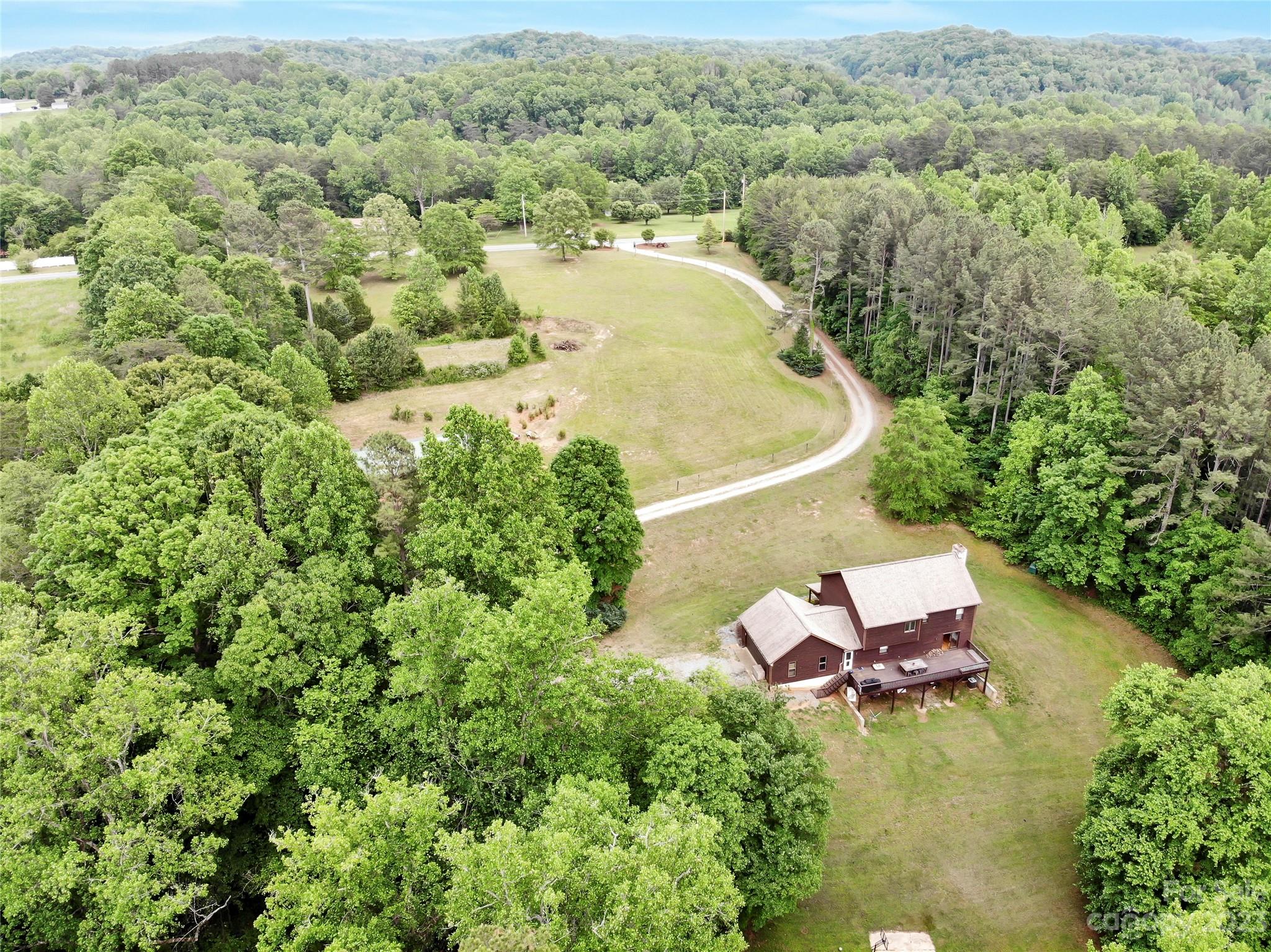321 David Sims Road Rutherfordton, NC 28139 - Photo 42 of 47 an aerial view of a house with a yard