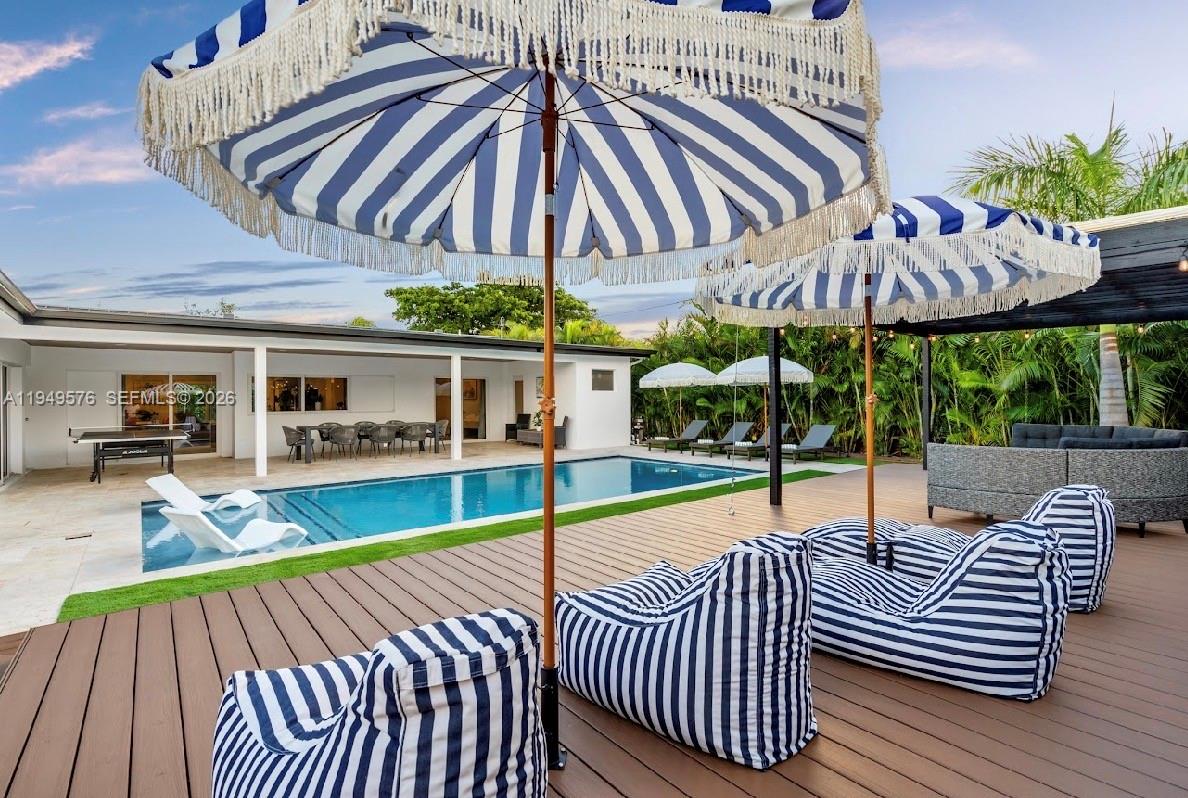 5111 Adams Street Hollywood, FL 33021 - Photo 19 of 66 a view of a patio with a table chairs and a patio