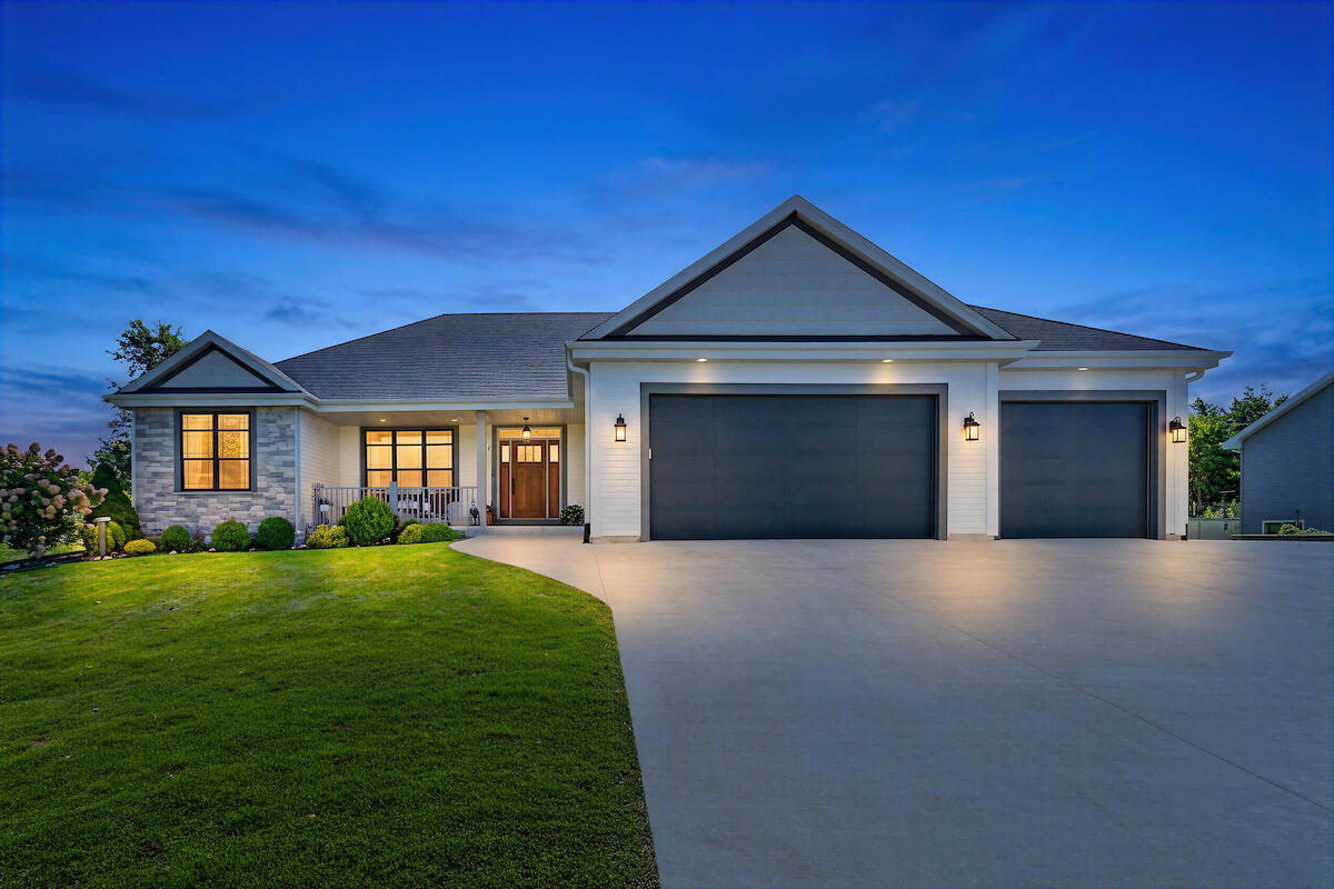 7446 Werner Road West Bend, WI 53090 - Photo 1 of 34 Exterior Front at Night