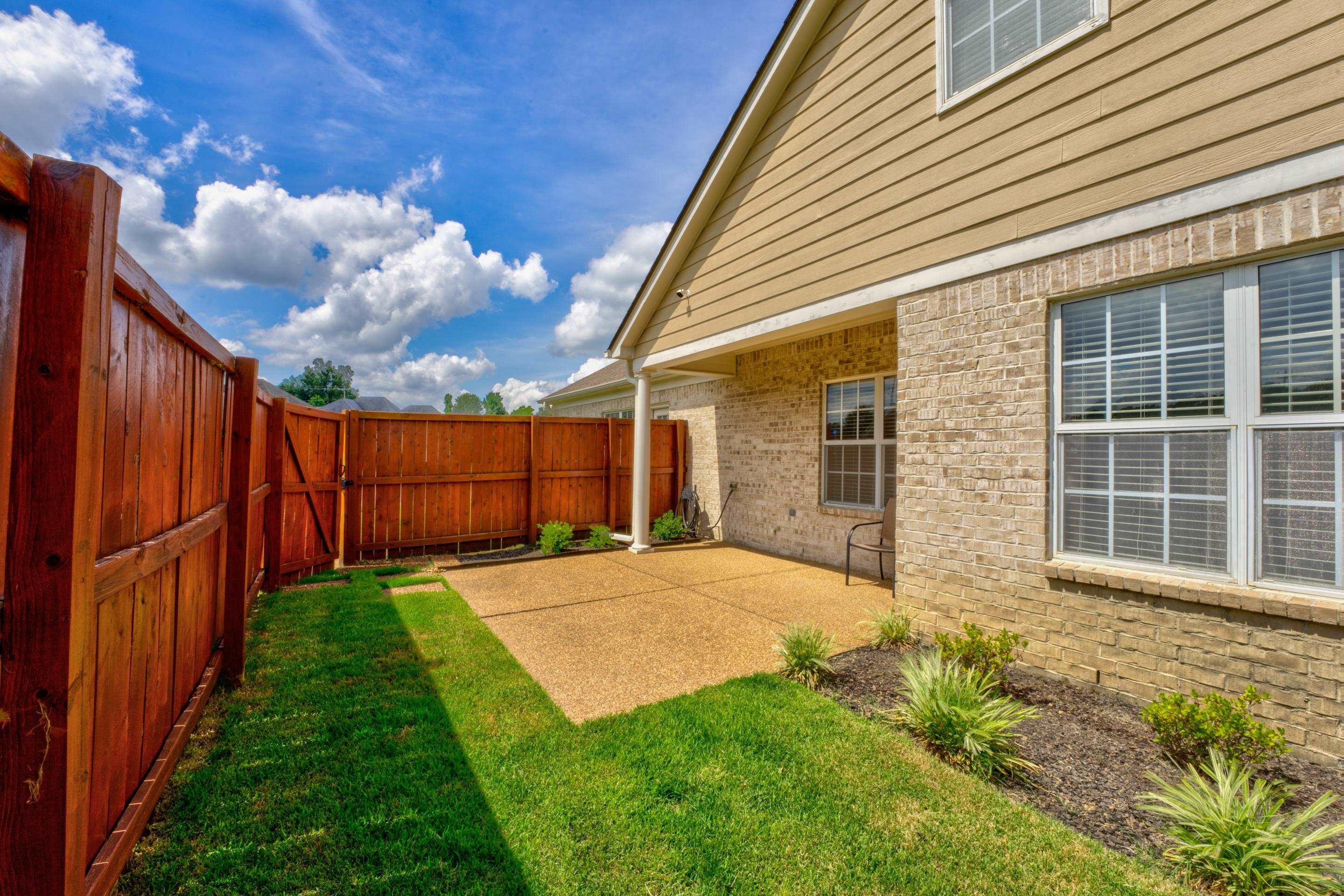 7243 Grapetree Trail Cordova, TN 38018 - Photo 19 of 20 a view of a backyard with plants and large trees