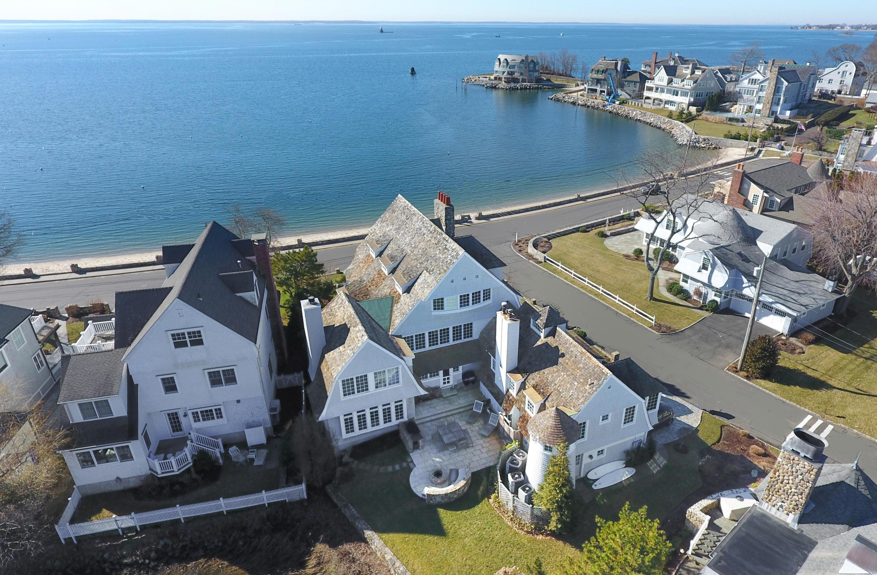 13 Crescent Beach Road Rowayton, CT 06853 - Photo 2 of 40 an aerial view of a house with outdoor space