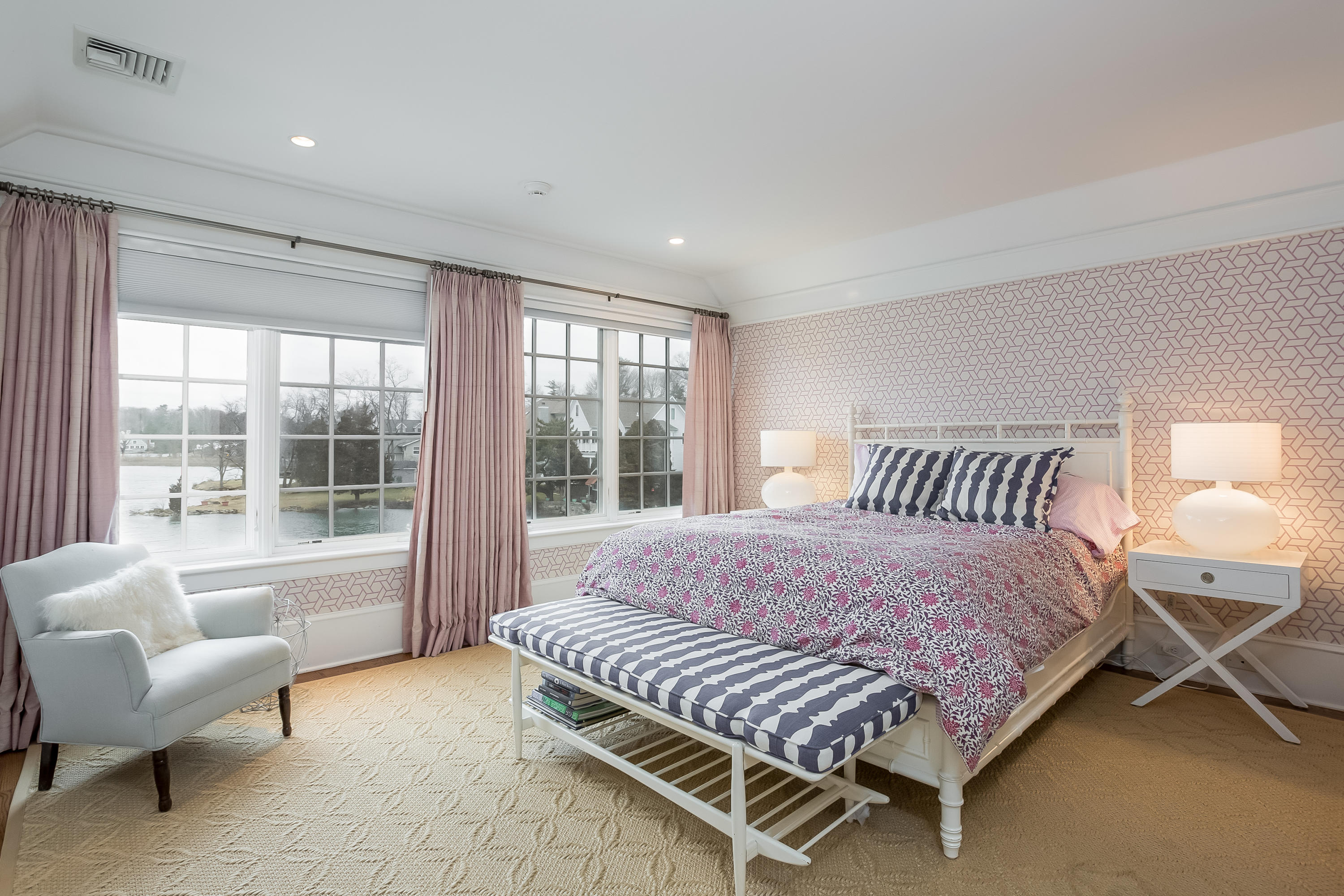 13 Crescent Beach Road Rowayton, CT 06853 - Photo 28 of 40 a bedroom with a bed and a couch