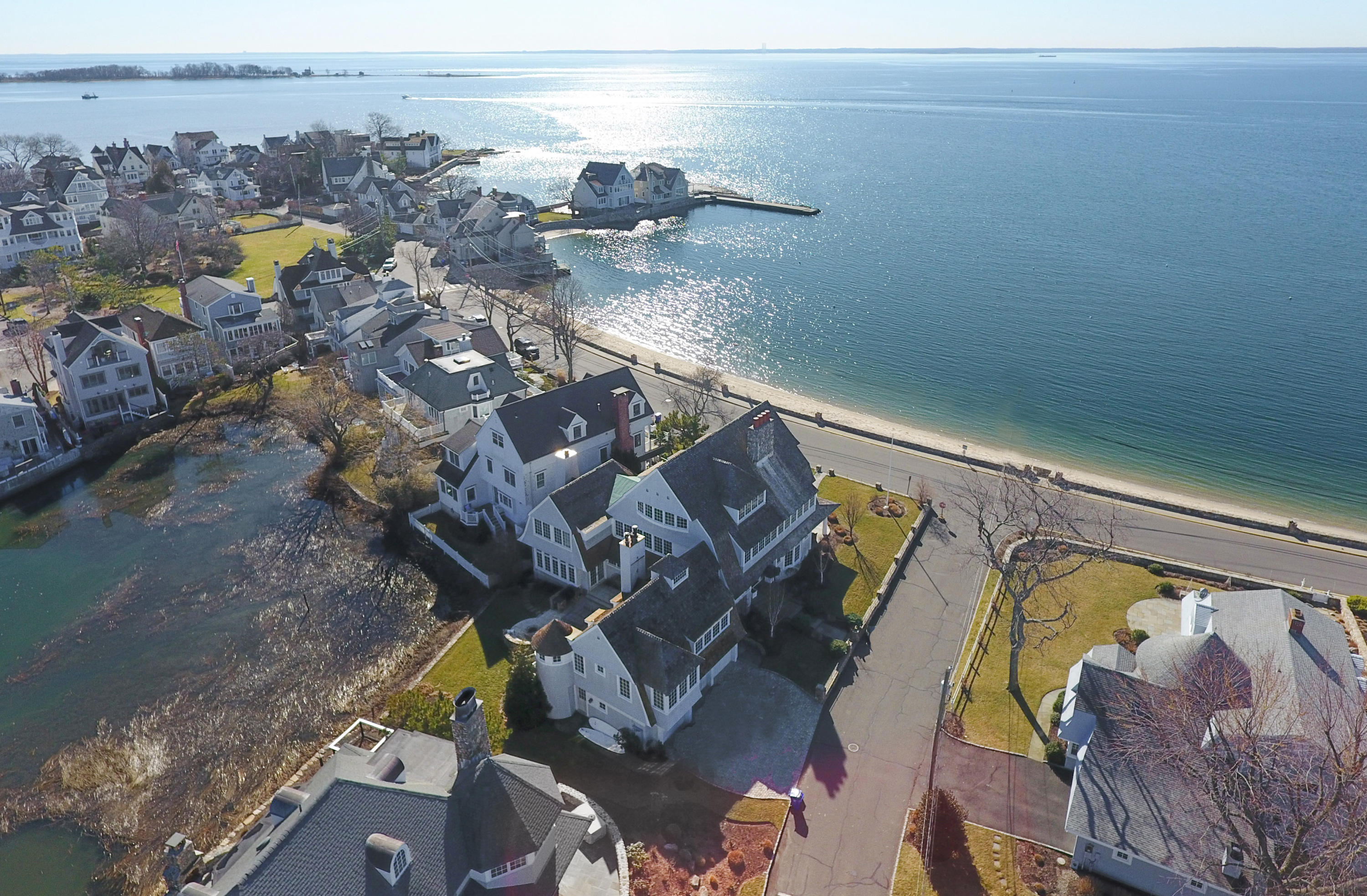 13 Crescent Beach Road Rowayton, CT 06853 - Photo 6 of 40 an aerial view of residential house with outdoor space
