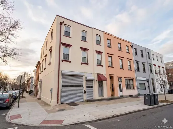 a front view of a building