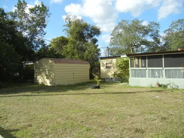 a backyard of a house