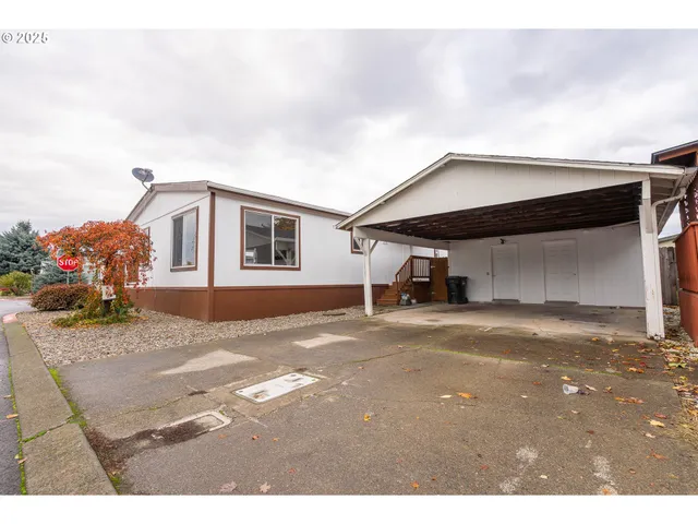 a view of a house with a patio
