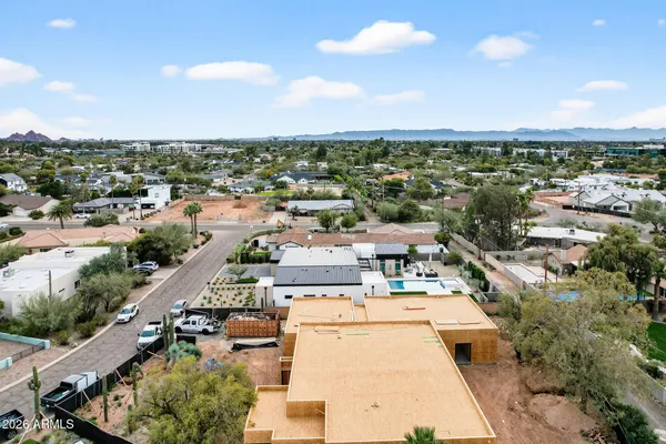 an aerial view of a city