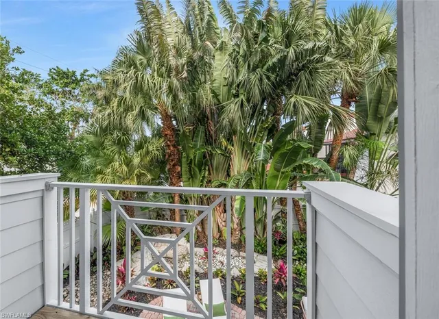 a view of a balcony with outdoor space