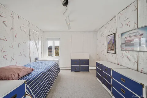 a bedroom with furniture and window