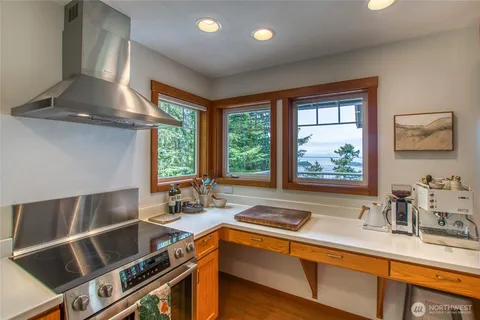 a bedroom with a bed and a view of bathroom