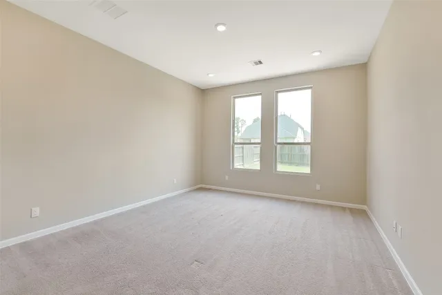 an empty room with a window
