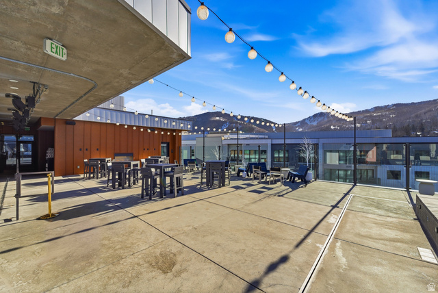 2417 West High Road, Unit 2515 Park City, UT 84098 - Photo 58 of 67 View of patio with a mountain view and outdoor dining area