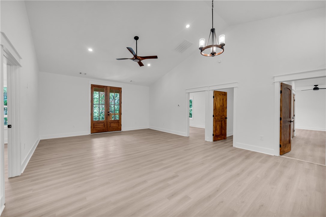 659 White Oak Farms Road Tamassee, SC 29686 - Photo 17 of 50 Rich wood doors contrast beautifully with crisp walls and soaring vaulted ceilings.