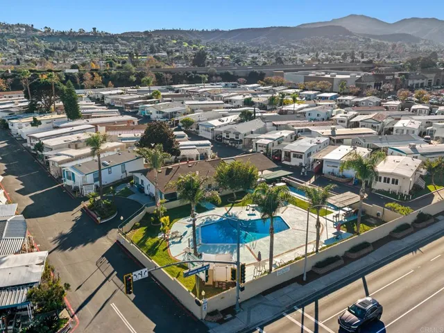 a view of a city with ocean