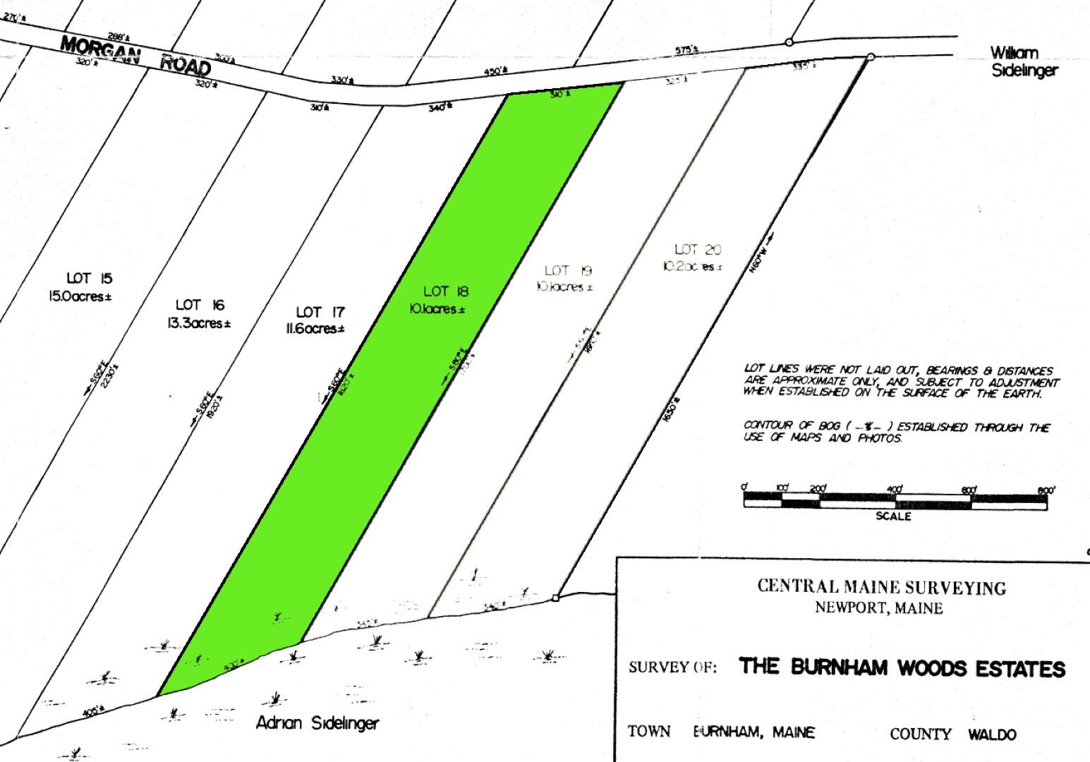 43 Morgan Road Burnham, ME 04922 - Photo 2 of 7 Survey - Lot 18 cr 2cr (Large)