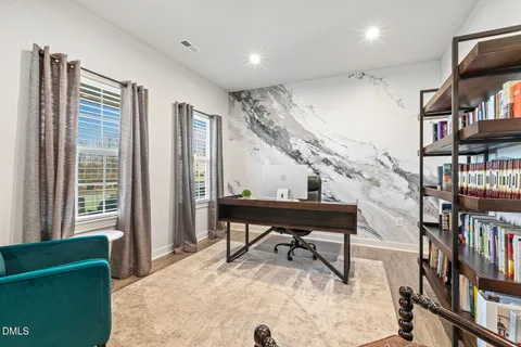 a bedroom with a bed and a closet