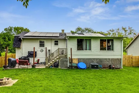 a view of a house with patio