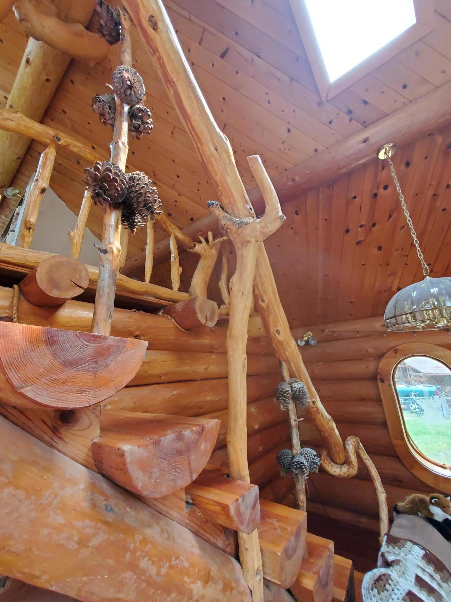 150 Rattlesnake Road Glendale, OR 97442 - Photo 23 of 67 The whole stair case was made with different unique pieces of wood