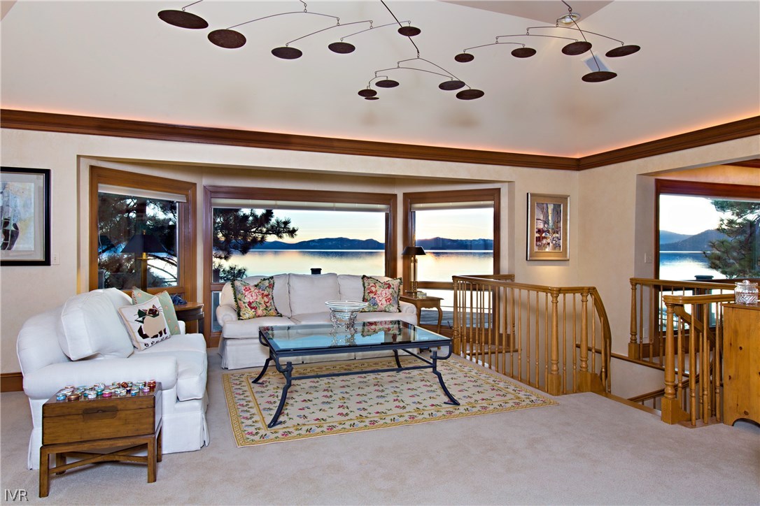 1165 Lakeshore Boulevard Incline Village, NV 89451 - Photo 10 of 25 a living room with furniture and a floor to ceiling window