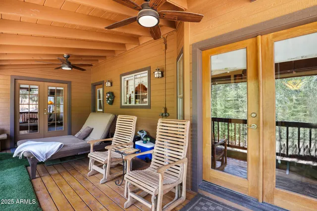 a outdoor space with a couch