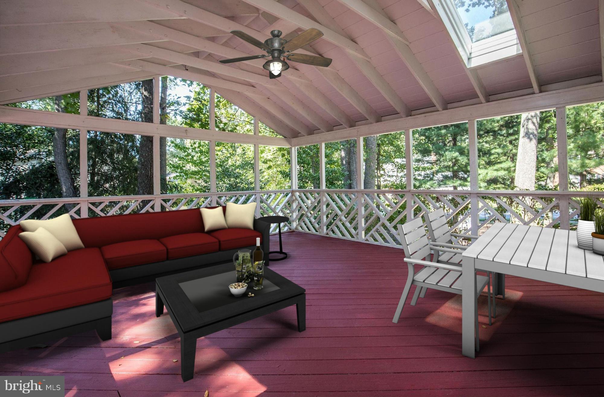 9019 Edgepark Road Vienna, VA 22182 - Photo 22 of 30 a outdoor living space with furniture and a large window