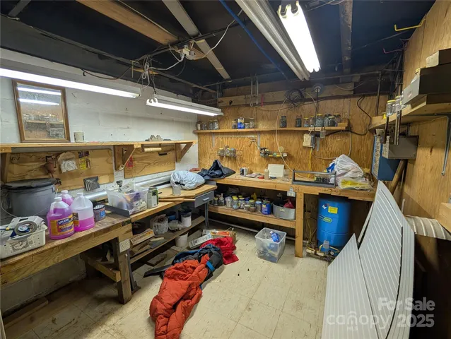 a view of storage and utility room