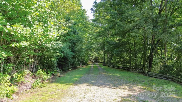 a backyard of a house with lots of green space and fountain
