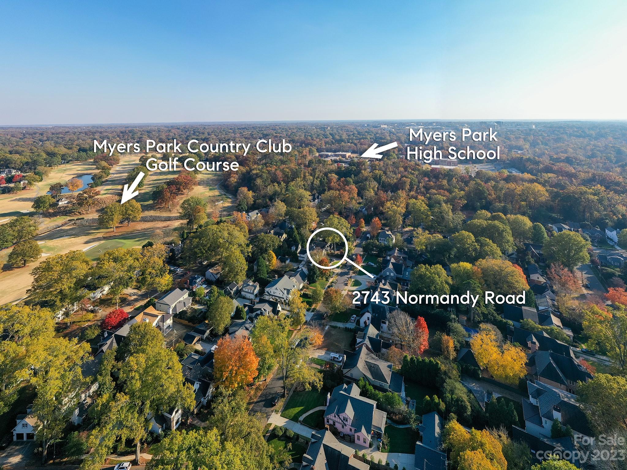 2743 Normandy Road Charlotte, NC 28209 - Photo 43 of 43 an aerial view of multiple house