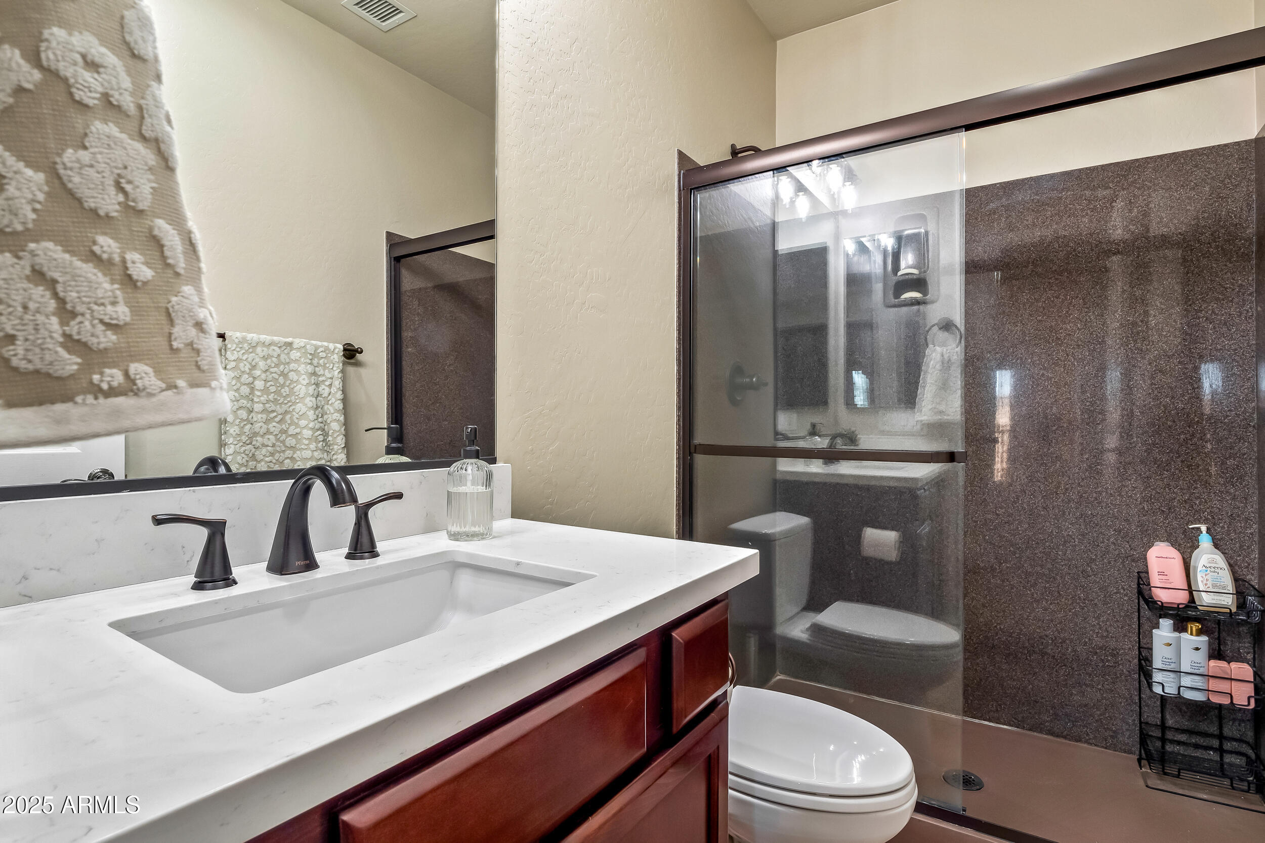 2955 East Blue Sage Road Gilbert, AZ 85297 - Photo 47 of 55 a bathroom with a sink a toilet and shower