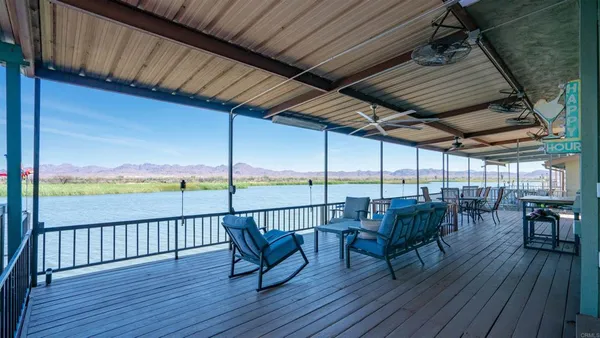 a view of outdoor space with seating area