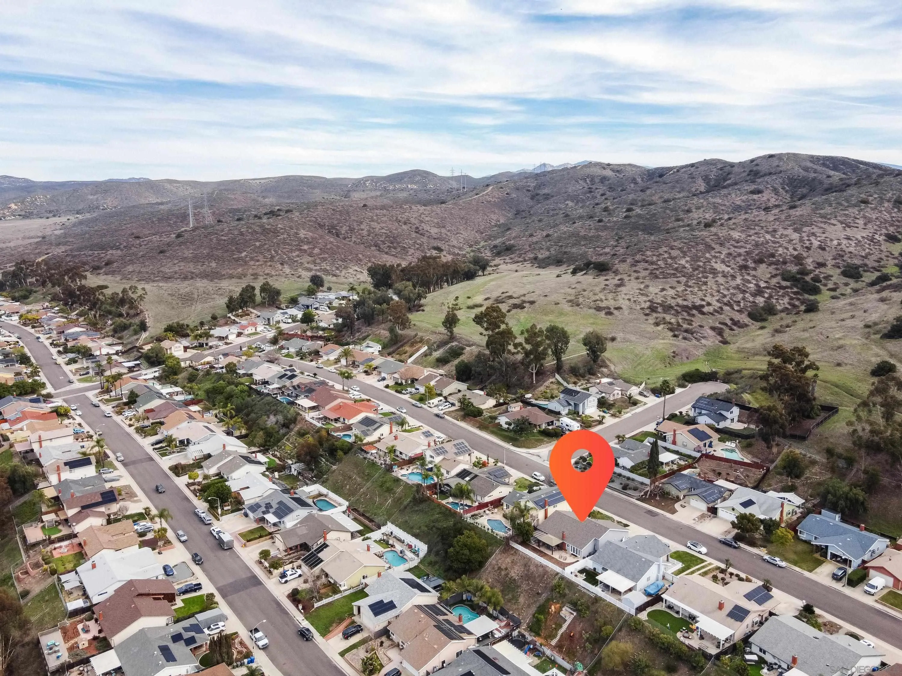 10472 Cadwell Road Santee, CA 92071 - Photo 30 of 30 an aerial view of residential houses with outdoor space