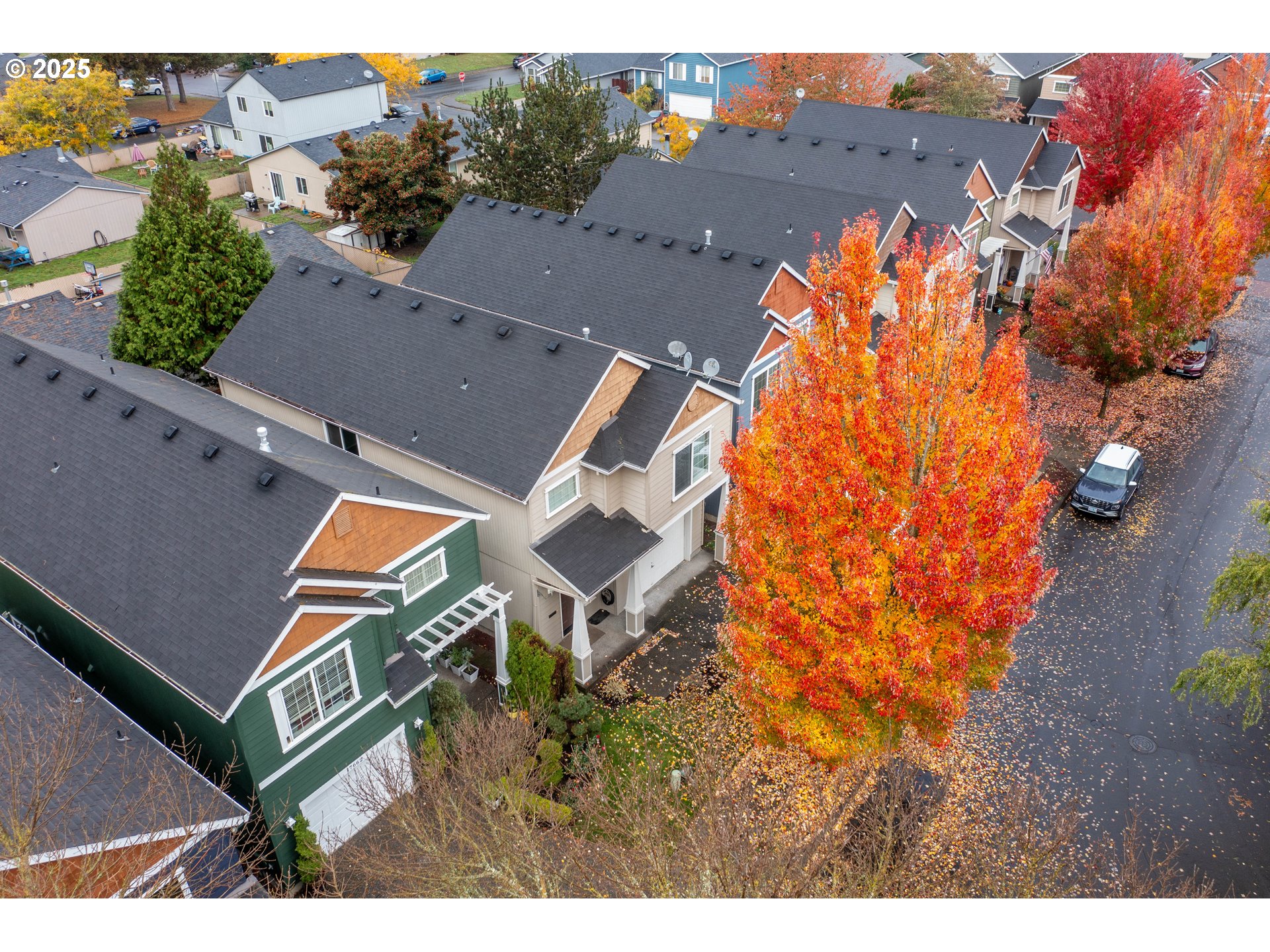17670 Southwest September Lane Beaverton, OR 97003 - Photo 28 of 34 an aerial view of a house with a yard and outdoor seating