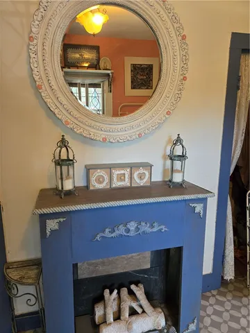 a view of a glass door