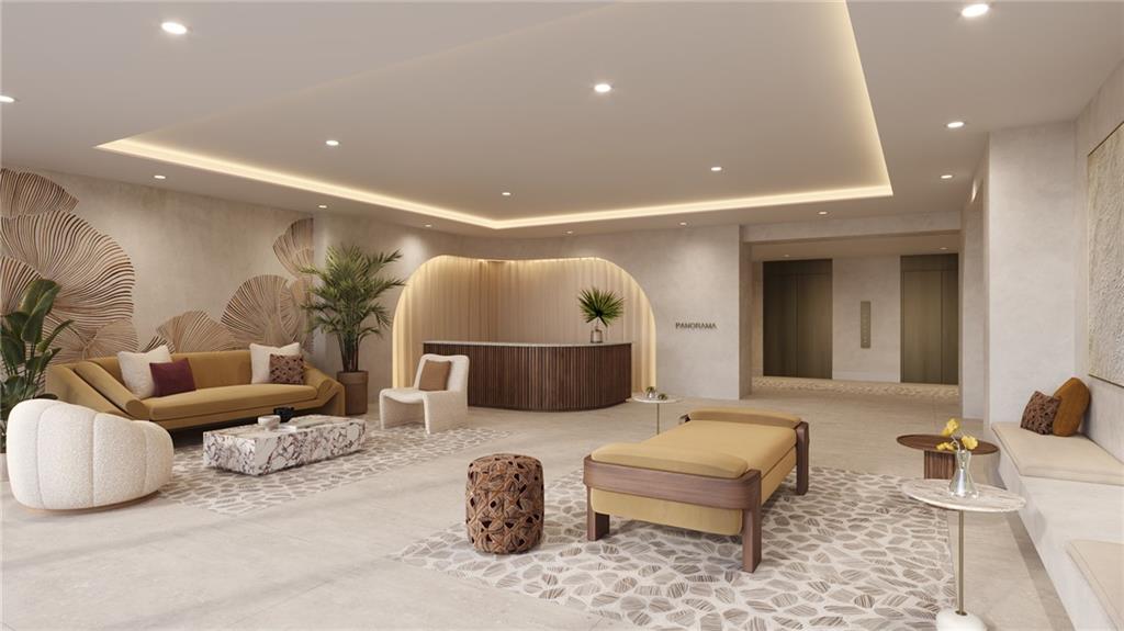 2460 Peachtree Road Northwest, Unit 304 Atlanta, GA 30305 - Photo 6 of 15 a living room with furniture and a large mirror