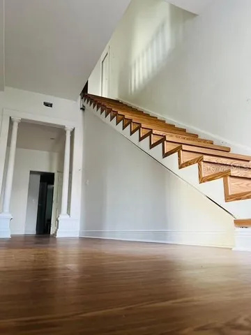 a view of wooden floor