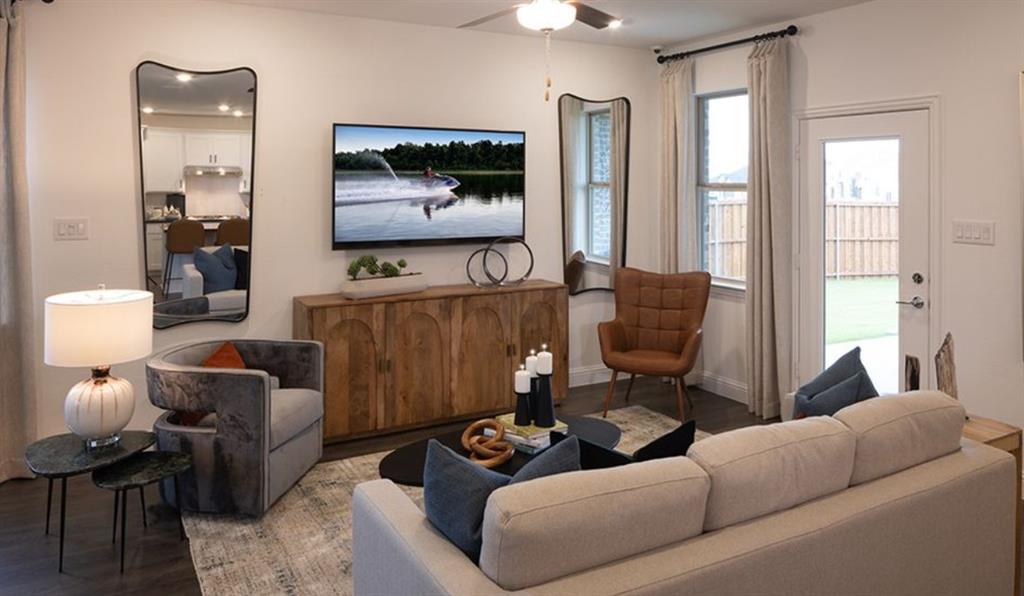 3116 Winecup Road Celina, TX 75009 - Photo 6 of 17 a living room with furniture and a flat screen tv