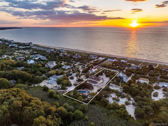 an aerial view of multiple house