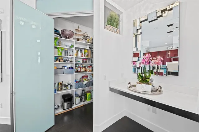 a room with storage and utility