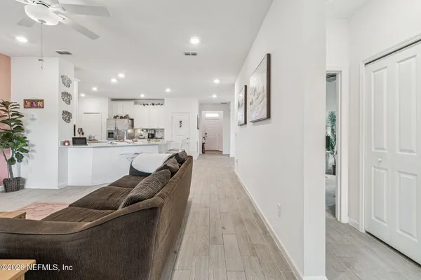 a room with a bed and a window